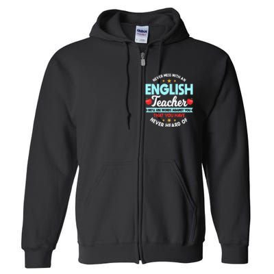 English Teacher Grammarians Professors Grammar Police Full Zip Hoodie