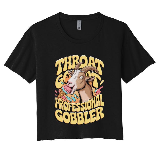 Embarrassing Throat Goat Inappropriate Crop Top