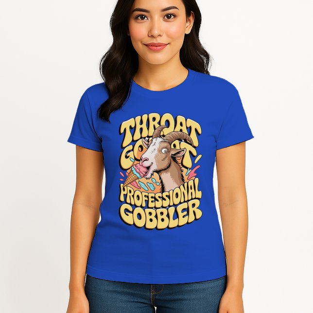 Embarrassing Throat Goat Inappropriate Womens T-Shirt