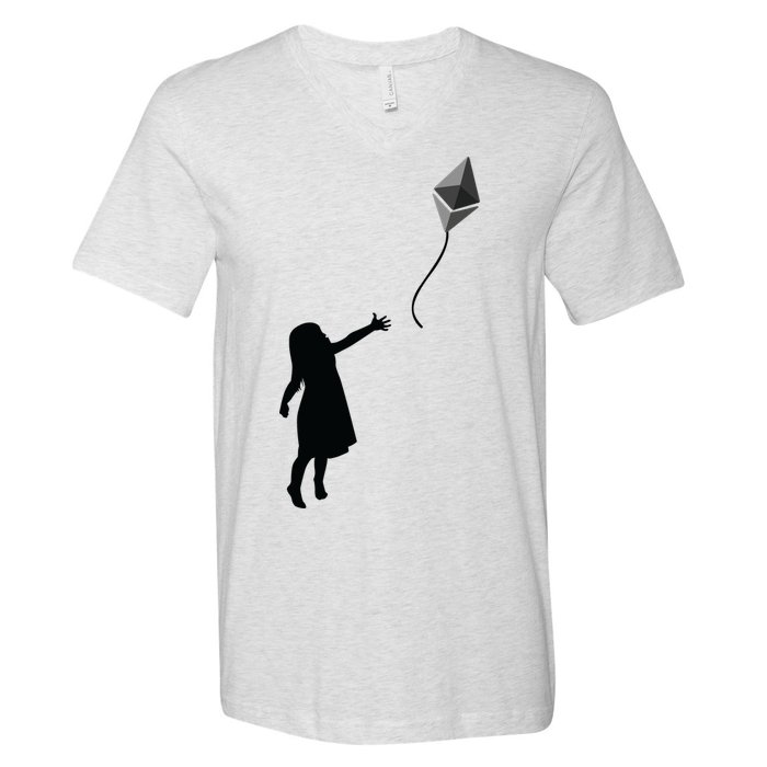 ETH Balloon Ethereum Crypto V-Neck T-Shirt