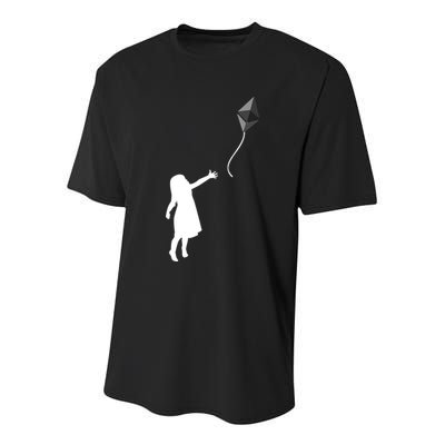 ETH Balloon Ethereum Crypto Youth Performance Sprint T-Shirt