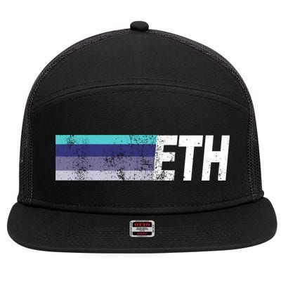 ETH Ethereum 7 Panel Mesh Trucker Snapback Hat