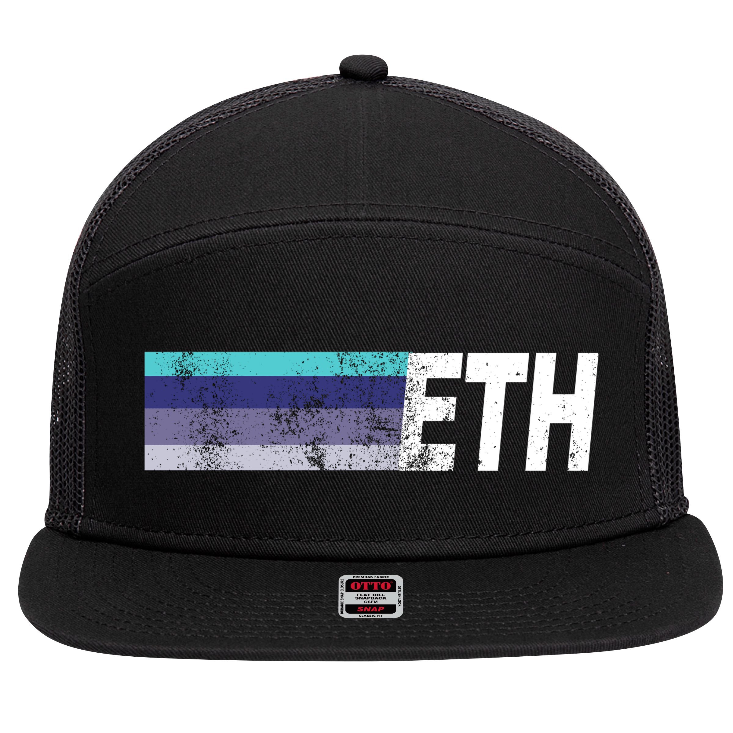 ETH Ethereum 7 Panel Mesh Trucker Snapback Hat