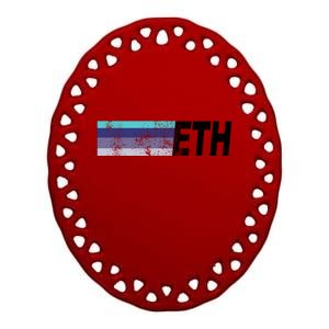 ETH Ethereum Ceramic Oval Ornament