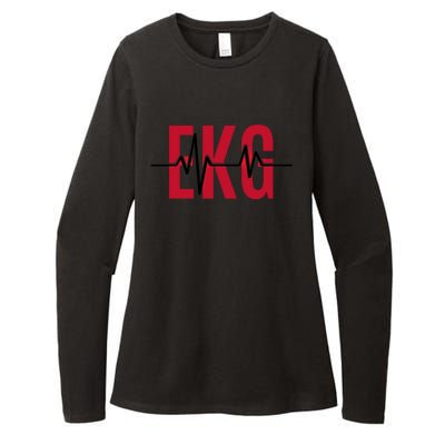 Ekg Technician Heartbeat Nurse Heart Funny Cardiology Cute Gift Womens CVC Long Sleeve Shirt