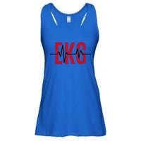 Ekg Technician Heartbeat Nurse Heart Funny Cardiology Cute Gift Ladies Essential Flowy Tank