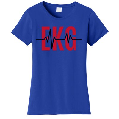 Ekg Technician Heartbeat Nurse Heart Funny Cardiology Cute Gift Women's T-Shirt