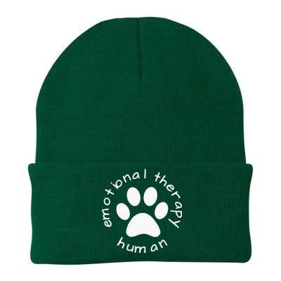 Emotional Therapy Human Gift For Dog Doggie Lovers Knit Cap Winter Beanie