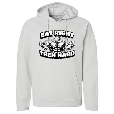 Eat-Right Tren Hard - Anabolic Steroid Gym Bodybuilding Performance Fleece Hoodie