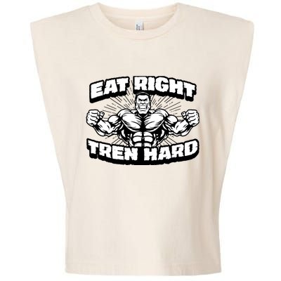 Eat-Right Tren Hard - Anabolic Steroid Gym Bodybuilding Garment-Dyed Women's Muscle Tee