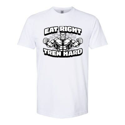 Eat-Right Tren Hard - Anabolic Steroid Gym Bodybuilding Softstyle CVC T-Shirt