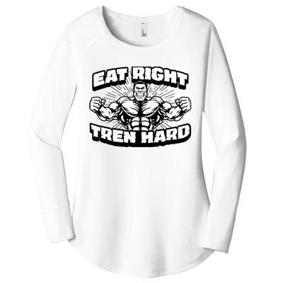 Eat-Right Tren Hard - Anabolic Steroid Gym Bodybuilding Women's Perfect Tri Tunic Long Sleeve Shirt