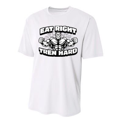 Eat-Right Tren Hard - Anabolic Steroid Gym Bodybuilding Performance Sprint T-Shirt