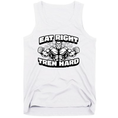 Eat-Right Tren Hard - Anabolic Steroid Gym Bodybuilding Tank Top