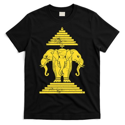 Erawan Three Headed Elephant Kingdom Of Laos T-Shirt