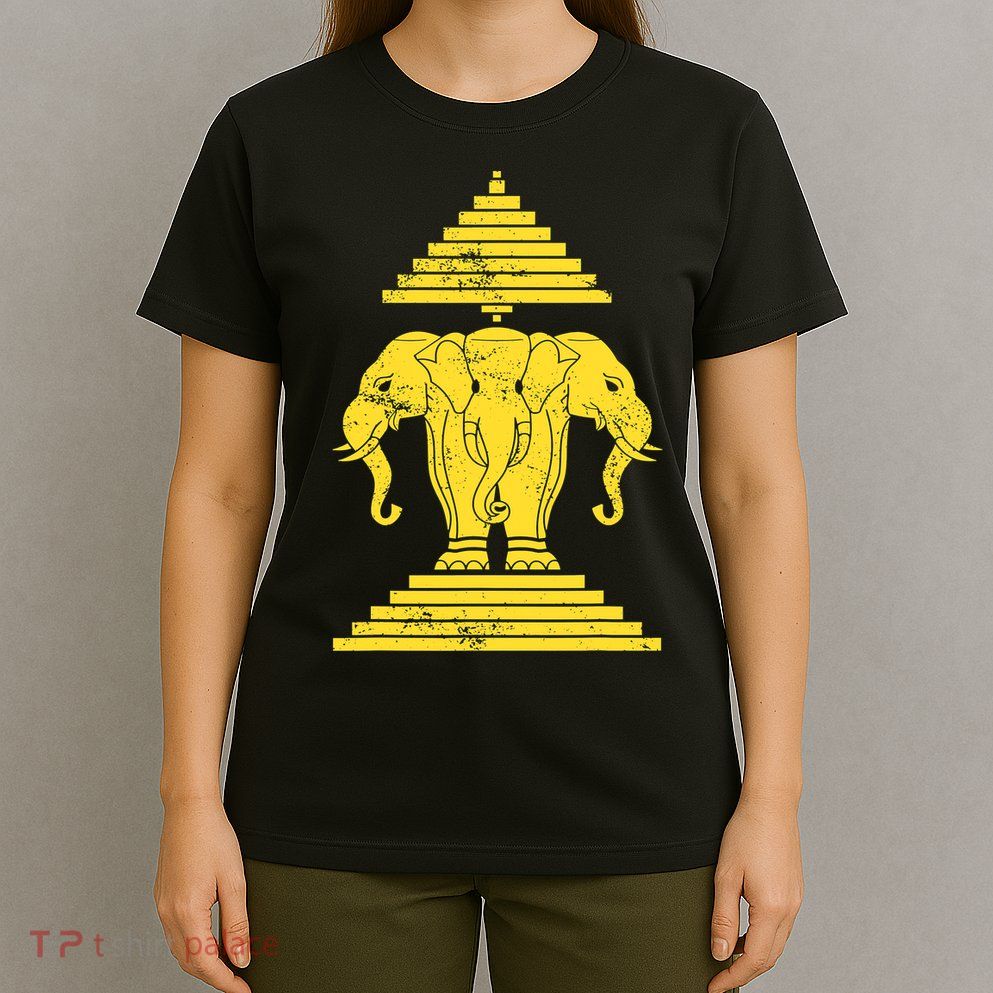 Erawan Three Headed Elephant Kingdom Of Laos T-Shirt