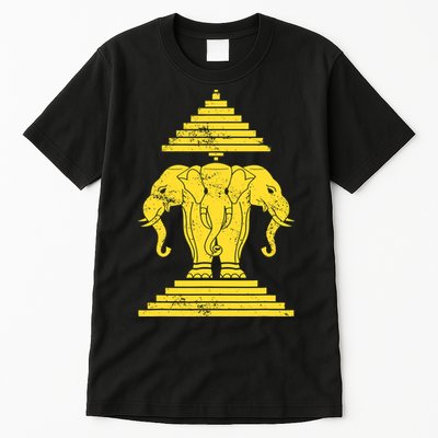 Erawan Three Headed Elephant Kingdom Of Laos Tall T-Shirt