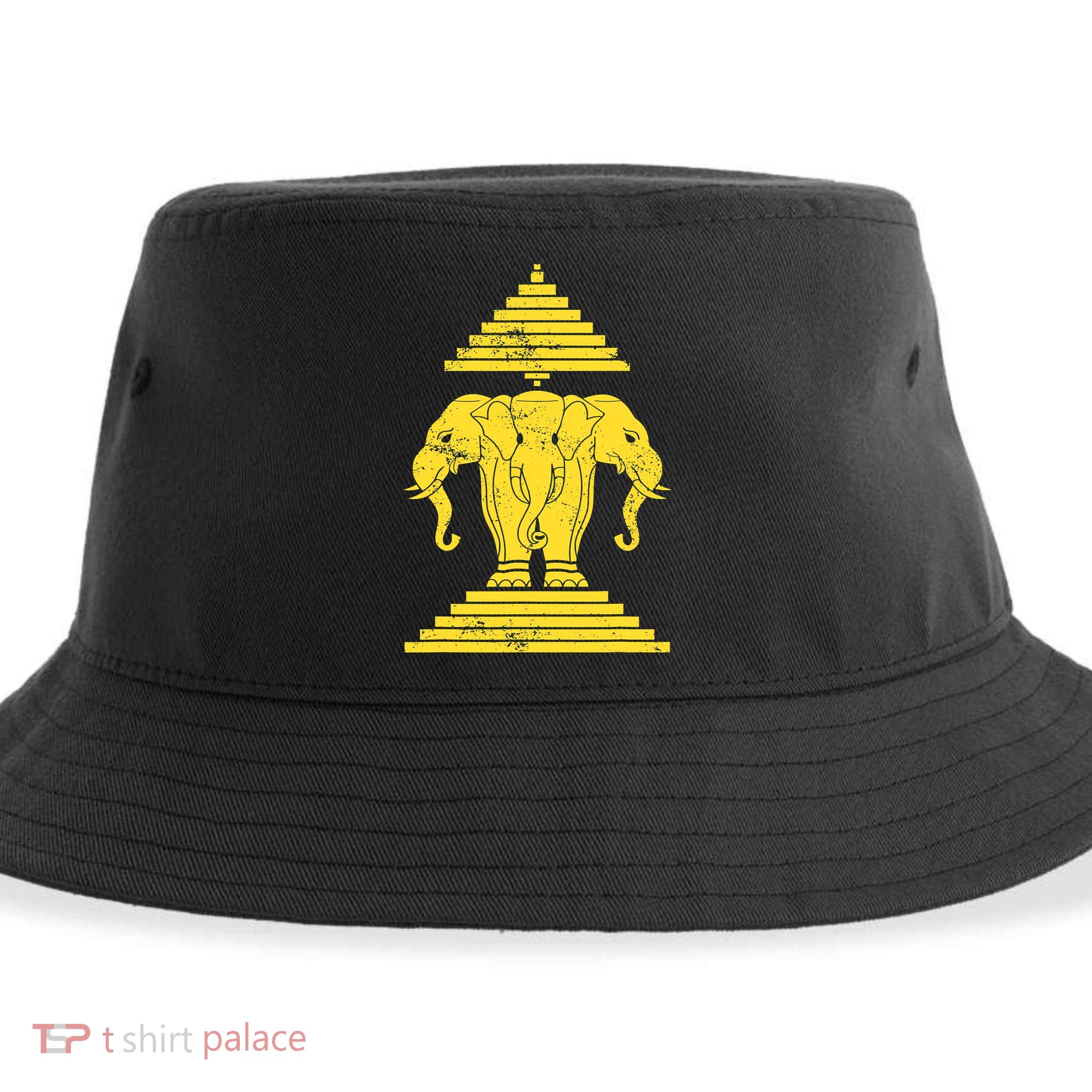 Erawan Three Headed Elephant Kingdom Of Laos Sustainable Bucket Hat