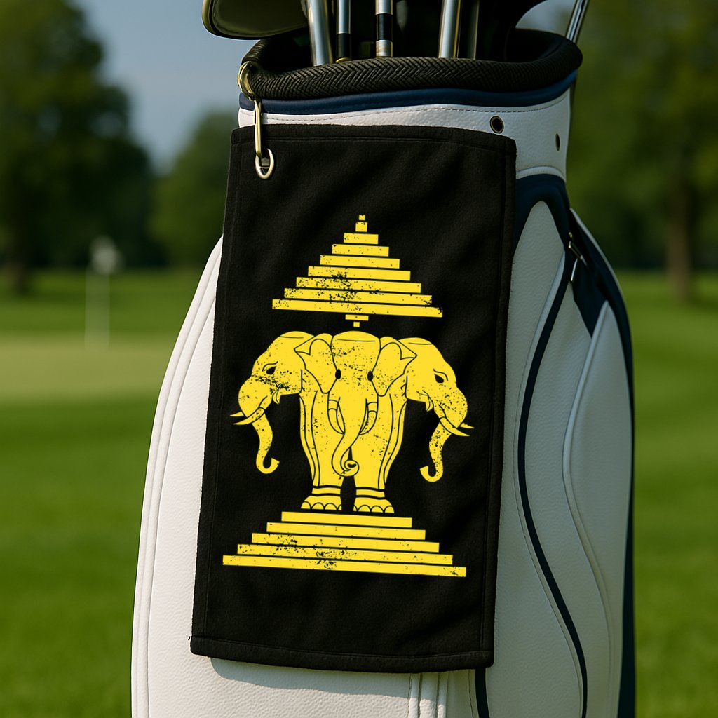 Erawan Three Headed Elephant Kingdom Of Laos Golf Towel