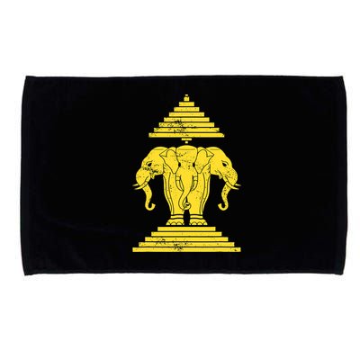 Erawan Three Headed Elephant Kingdom Of Laos Microfiber Hand Towel
