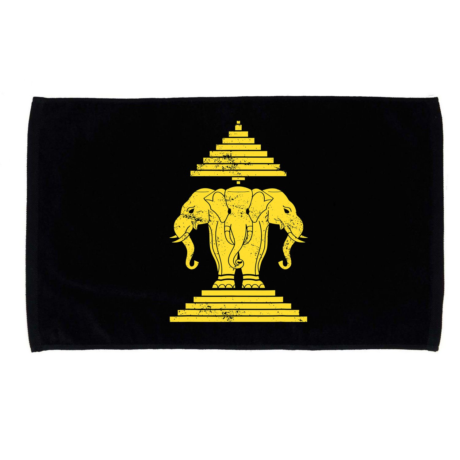 Erawan Three Headed Elephant Kingdom Of Laos Microfiber Hand Towel