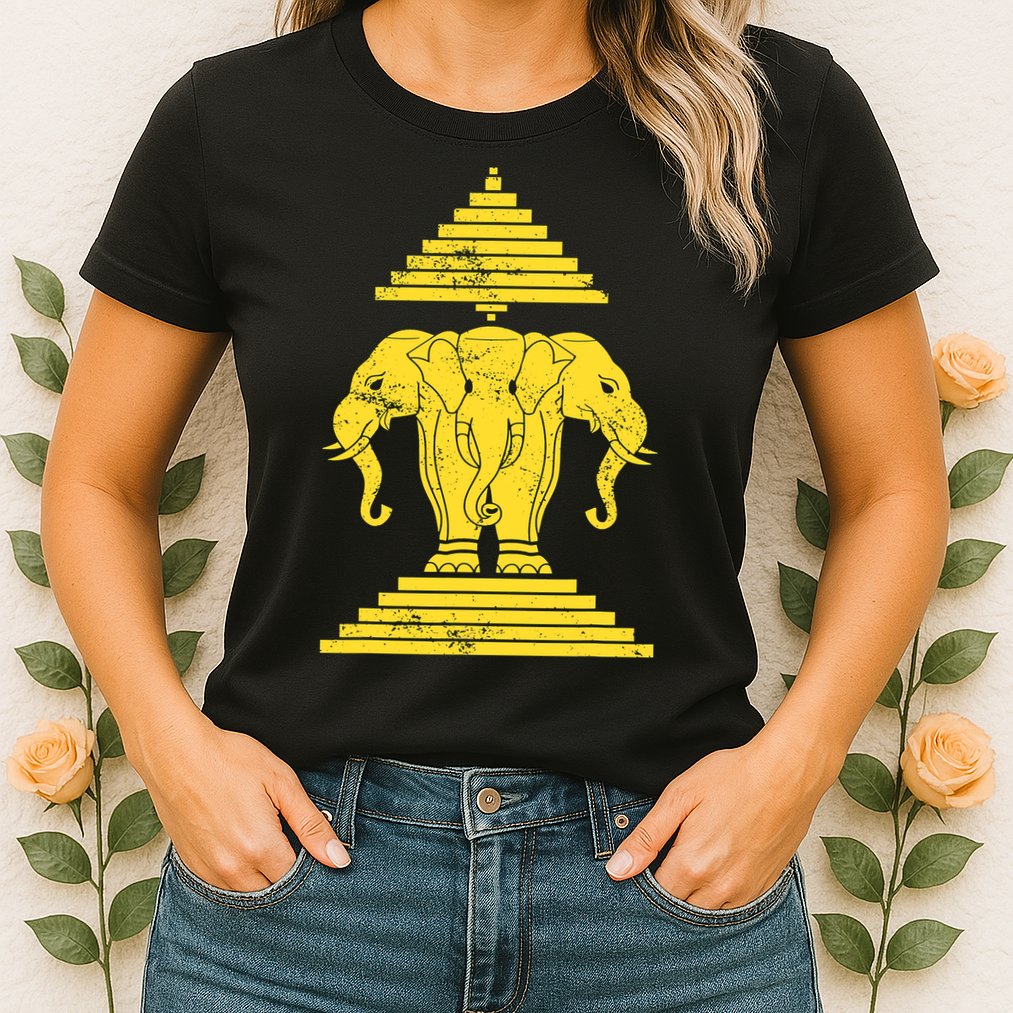 Erawan Three Headed Elephant Kingdom Of Laos Womens T-Shirt