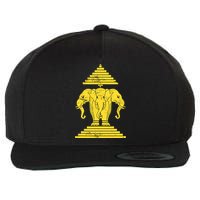 Erawan Three Headed Elephant Kingdom Of Laos Wool Snapback Cap