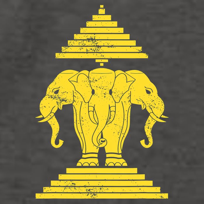 Erawan Three Headed Elephant Kingdom Of Laos Vector Backpack