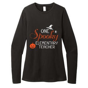 Elementary Teacher Halloween Funny Spooky Gift Womens CVC Long Sleeve Shirt