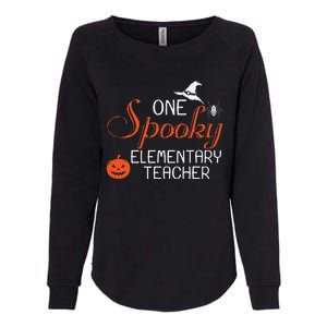 Elementary Teacher Halloween Funny Spooky Gift Womens California Wash Sweatshirt