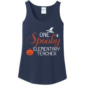 Elementary Teacher Halloween Funny Spooky Gift Ladies Essential Tank