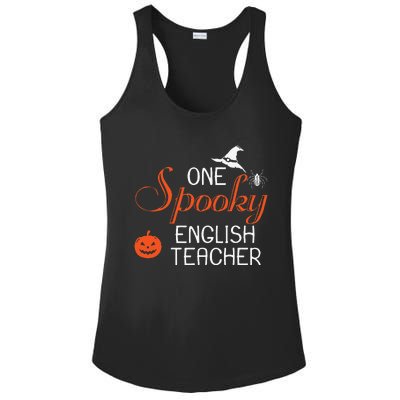 English Teacher Halloween Funny Spooky Gift Ladies PosiCharge Competitor Racerback Tank