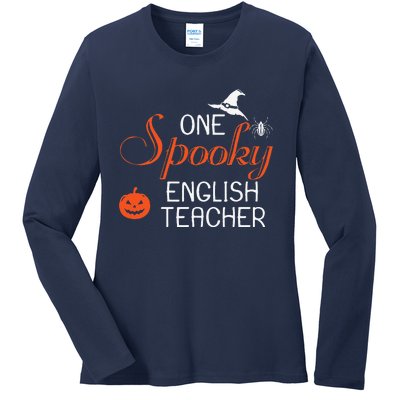 English Teacher Halloween Funny Spooky Gift Ladies Long Sleeve Shirt