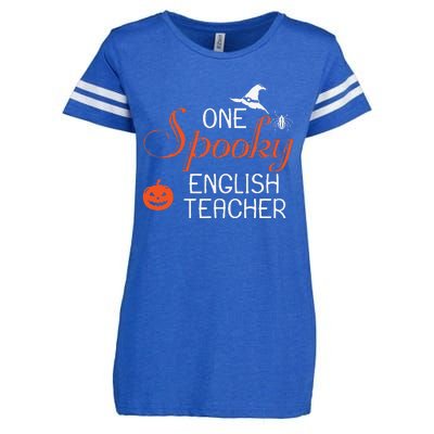 English Teacher Halloween Funny Spooky Gift Enza Ladies Jersey Football T-Shirt