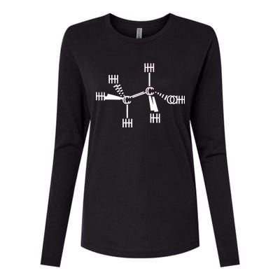 Ethanol Molecole As Seen Drunk Womens Cotton Relaxed Long Sleeve T-Shirt