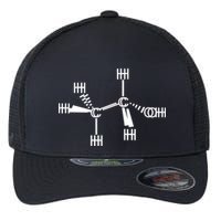 Ethanol Molecole As Seen Drunk Flexfit Unipanel Trucker Cap
