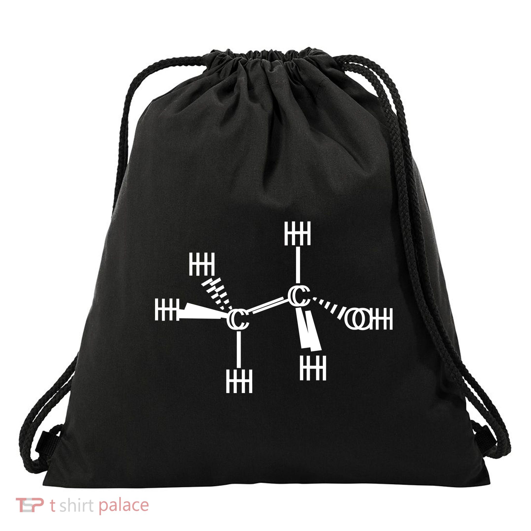 Ethanol Molecole As Seen Drunk Drawstring Bag
