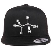 Ethanol Molecole As Seen Drunk Flat Bill Trucker Hat
