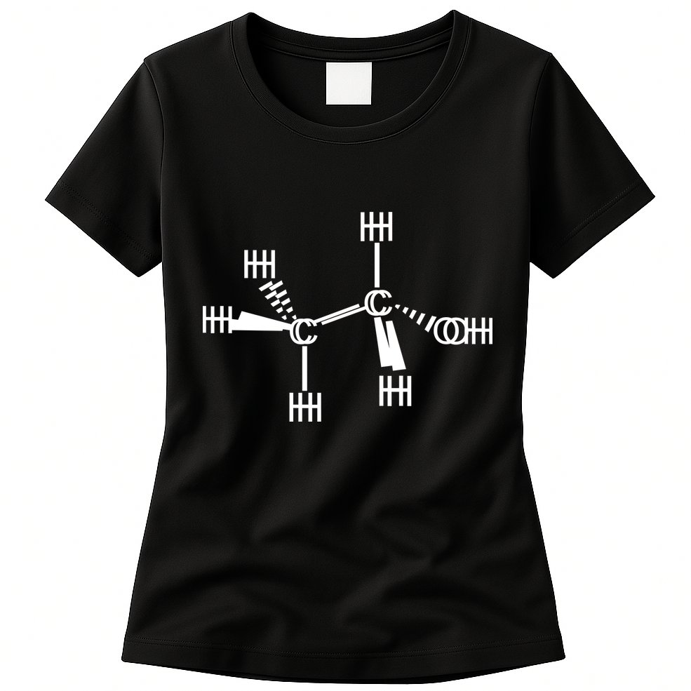 Ethanol Molecole As Seen Drunk Womens T-Shirt