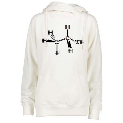 Ethanol Molecole As Seen Drunk Womens Funnel Neck Pullover Hood