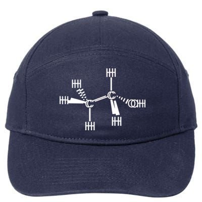 Ethanol Molecole As Seen Drunk 7-Panel Snapback Hat