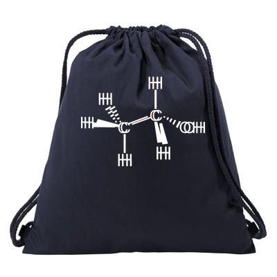 Ethanol Molecole As Seen Drunk Drawstring Bag