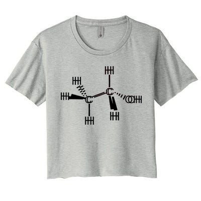 Ethanol Molecole As Seen Drunk Women's Crop Top Tee