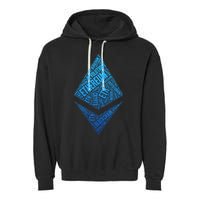 Ethereum Block Chain Revolution Crypto World Cloud Garment-Dyed Fleece Hoodie