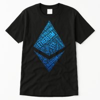 Ethereum Block Chain Revolution Crypto World Cloud Tall T-Shirt