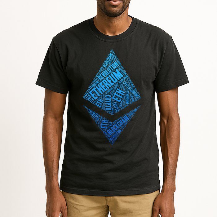Ethereum Block Chain Revolution Crypto World Cloud Tall T-Shirt
