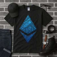 Ethereum Block Chain Revolution Crypto World Cloud Tall T-Shirt