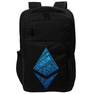 Ethereum Block Chain Revolution Crypto World Cloud Impact Tech Backpack