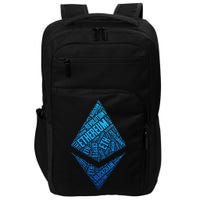 Ethereum Block Chain Revolution Crypto World Cloud Impact Tech Backpack