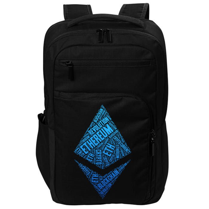 Ethereum Block Chain Revolution Crypto World Cloud Impact Tech Backpack